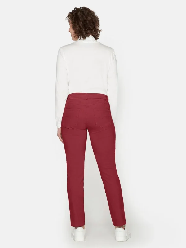 Brandtex Bukser & Jeans<Bukser Madelaine Lige Ben - Vine Red