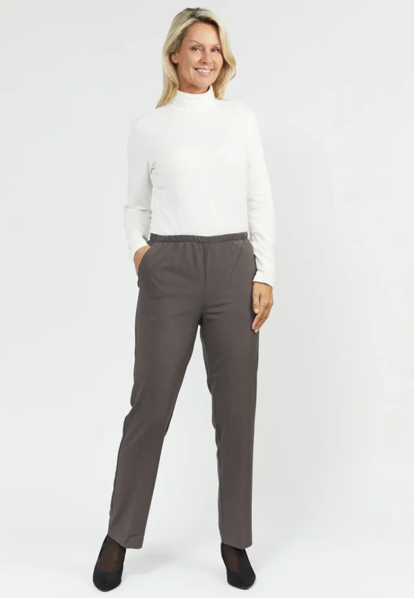 Brandtex Bukser & Jeans<Bukser Med Elastikbånd I Taljen - Sofie - Deer - two tone