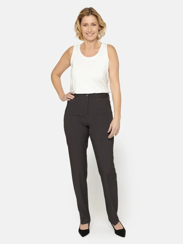 Brandtex Bukser & Jeans<Bukser Med Lynlåslomme  Sara - Grey mel.