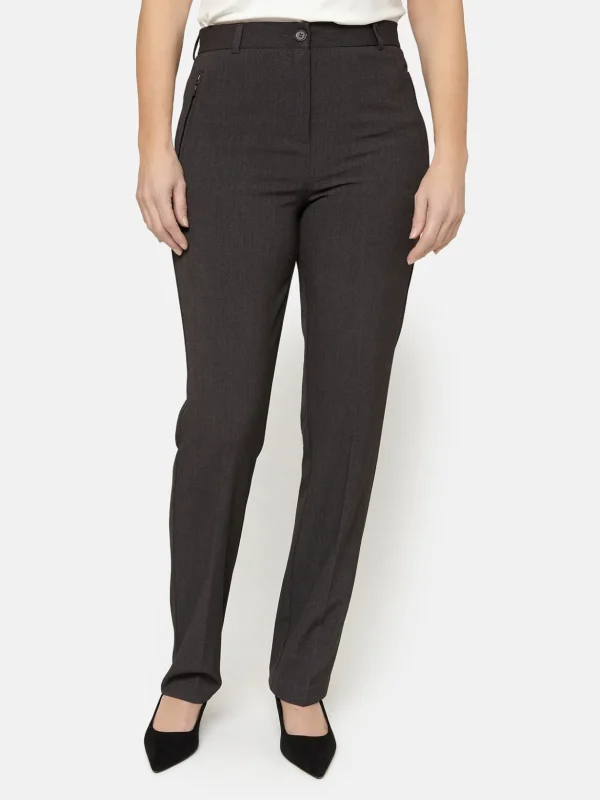 Brandtex Bukser & Jeans<Bukser Med Lynlåslomme  Sara - Grey mel.