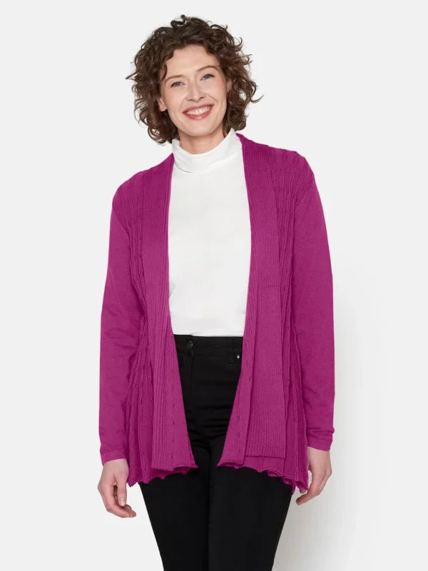 Brandtex Cardigans<Cardigan - Fuchsia Pink