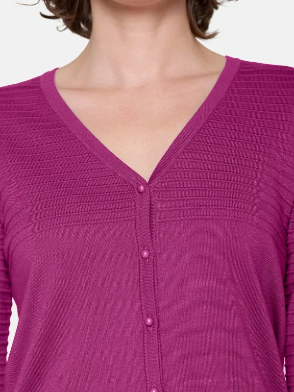 Brandtex Cardigans<Cardigan - Fuchsia Pink