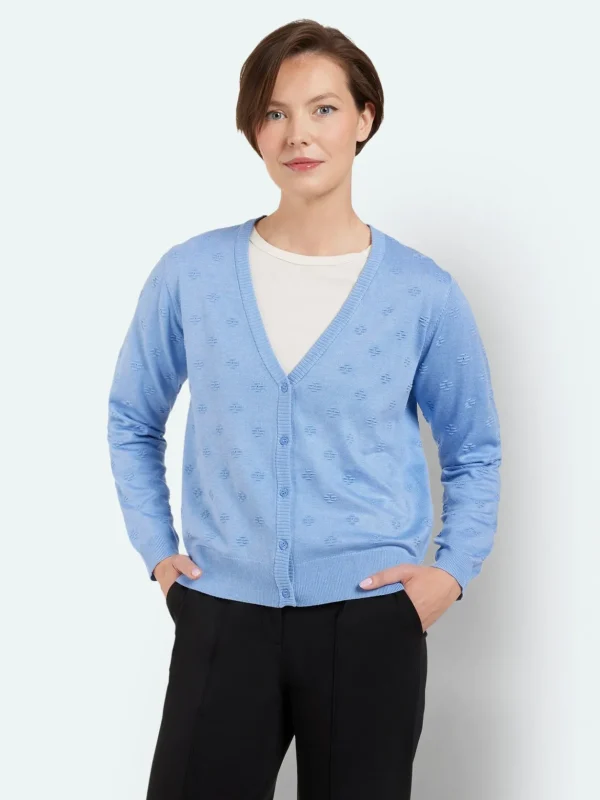 Brandtex Cardigans<Cardigan - Light Blue Melange