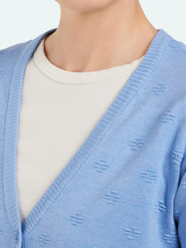 Brandtex Cardigans<Cardigan - Light Blue Melange