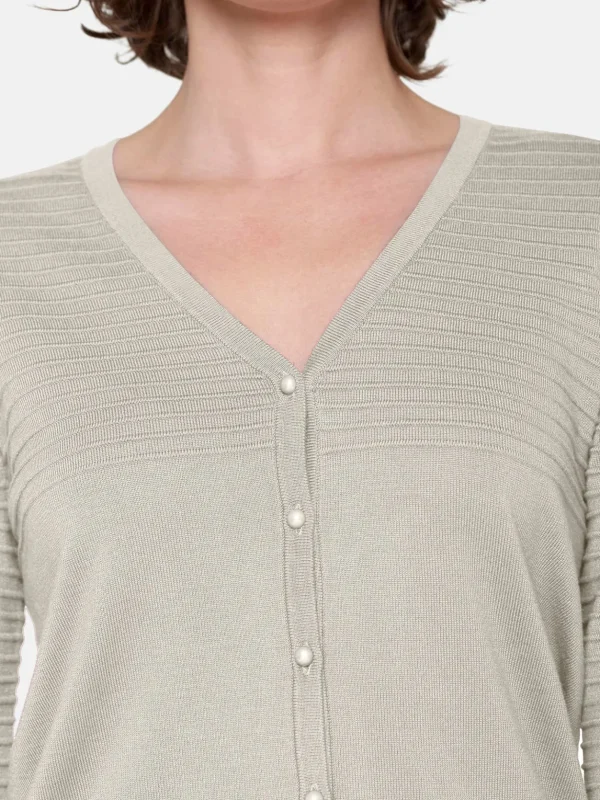 Brandtex Cardigans<Cardigan - Rainy Day Melange