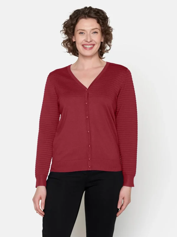 Brandtex Cardigans<Cardigan - Vine Red