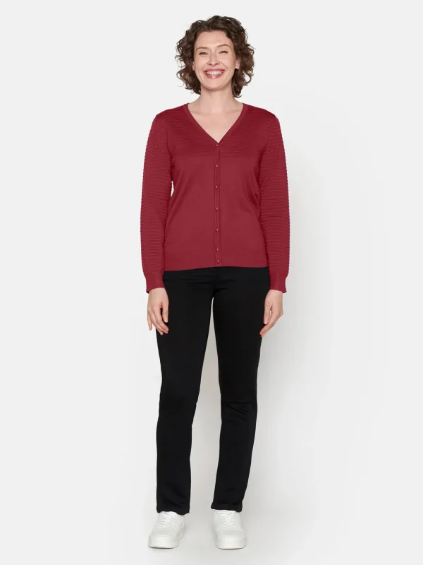 Brandtex Cardigans<Cardigan - Vine Red