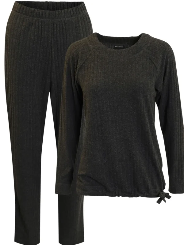 Brandtex Homewear<Joggingsæt - Dark Grey Mell