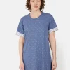 Brandtex Homewear<Natkjole - Blue Melange