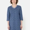 Brandtex Homewear<Natkjole - Cornflower Blue