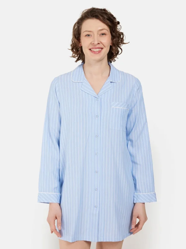 Brandtex Homewear<Natkjole - Cornflower Blue