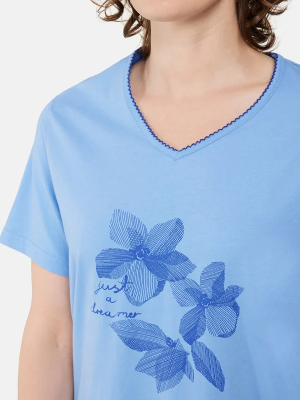 Brandtex Homewear<Natkjole - Cornflower Blue