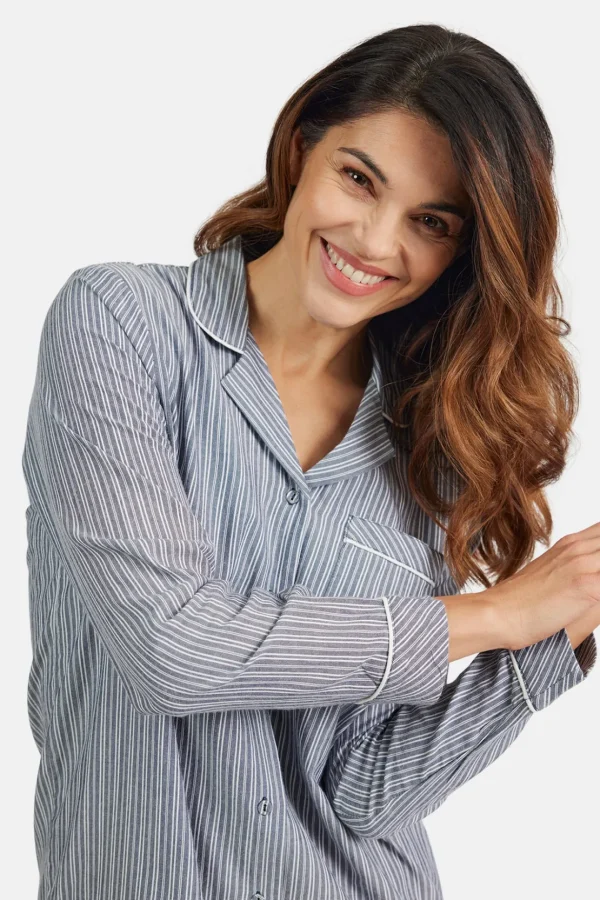 Brandtex Homewear<Natkjole - Navy Blue