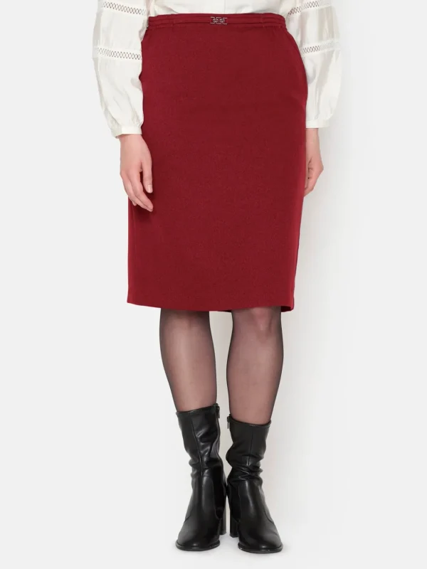 Brandtex Kjoler & Nederdele<Nederdel - Vine Red Melange