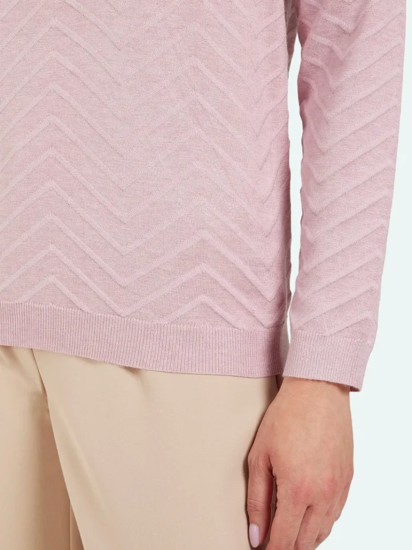 Brandtex Pullovers<Pullover  - Bleached Pink Melange