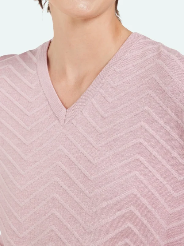Brandtex Pullovers<Pullover  - Bleached Pink Melange