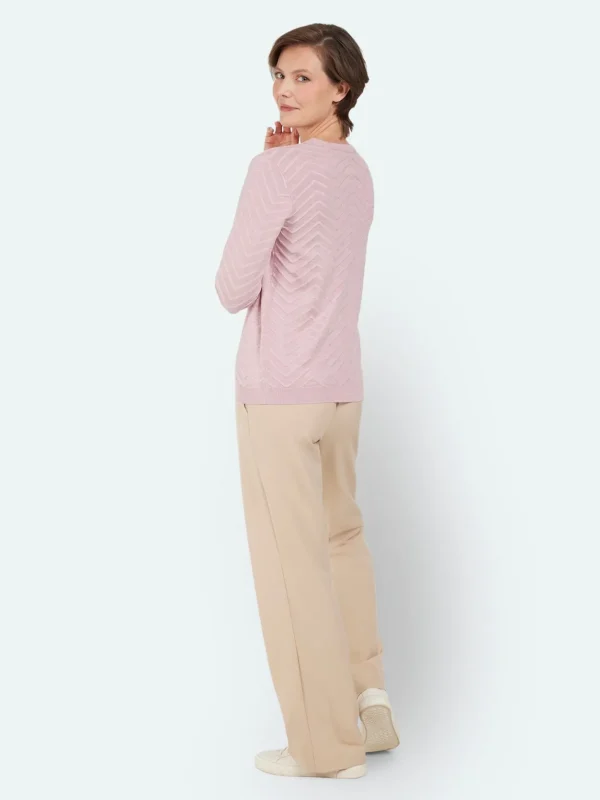 Brandtex Pullovers<Pullover  - Bleached Pink Melange