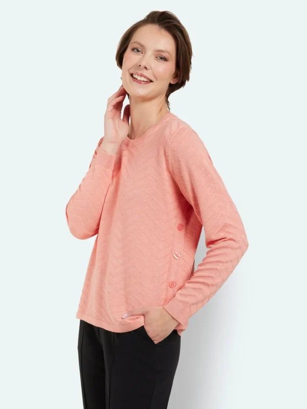 Brandtex Pullovers<Pullover - Coral Melange