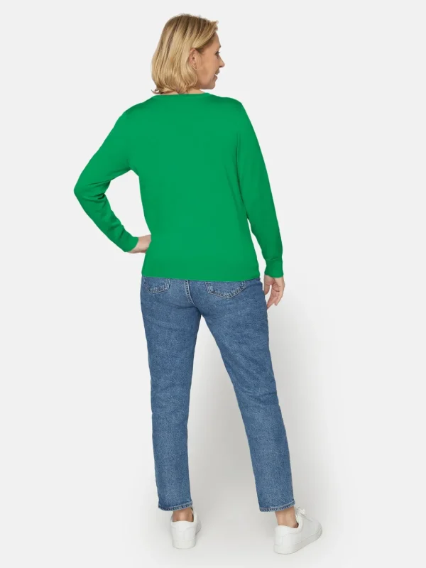 Brandtex Pullovers<Pullover Med V-hals - Bright Green