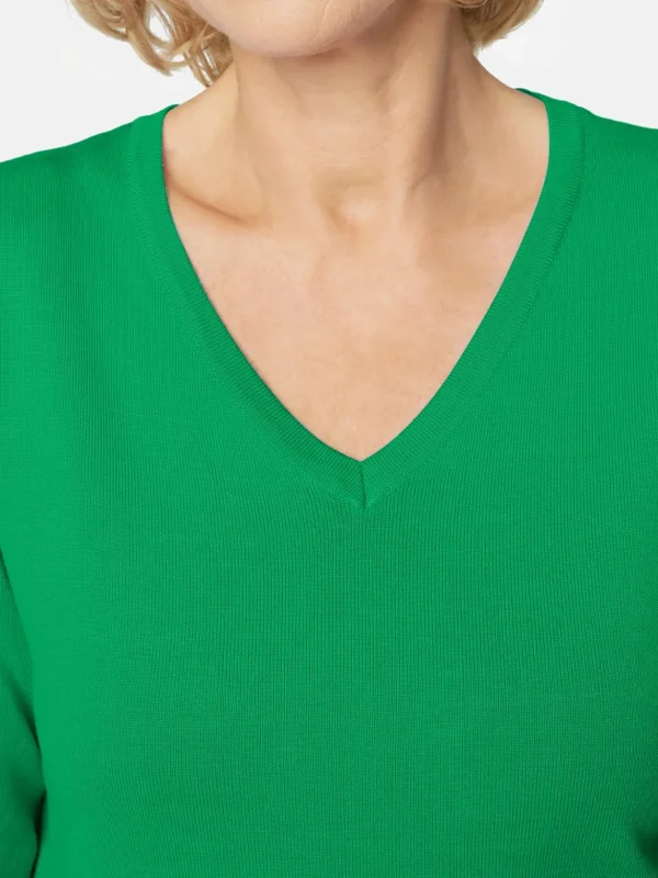 Brandtex Pullovers<Pullover Med V-hals - Bright Green