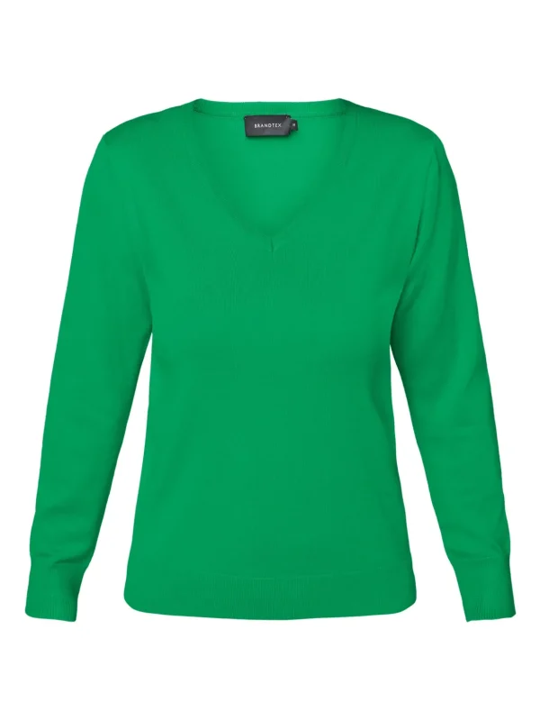 Brandtex Pullovers<Pullover Med V-hals - Bright Green