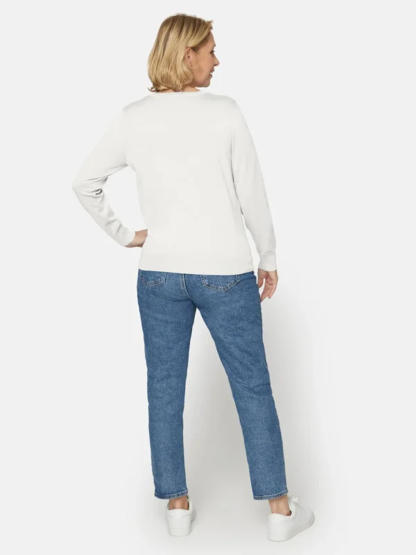 Brandtex Pullovers<Pullover Med V-hals - Off White