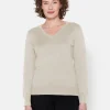 Brandtex Pullovers<Pullover Med V-hals - Rainy Day Melange