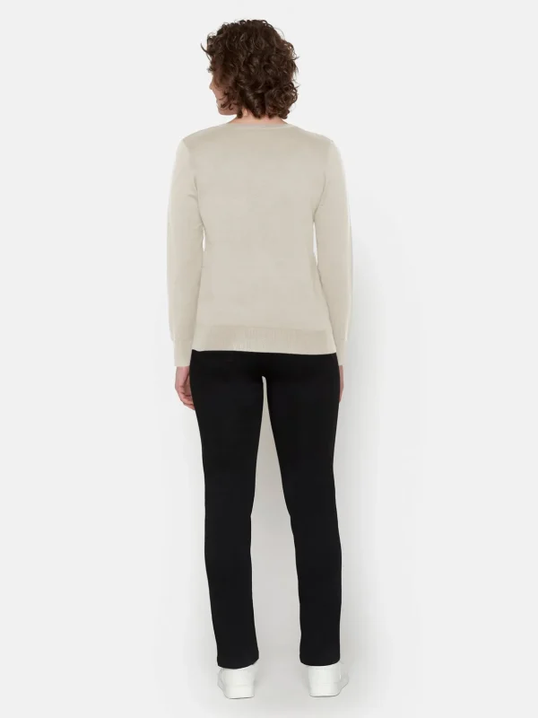 Brandtex Pullovers<Pullover Med V-hals - Rainy Day Melange