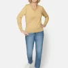 Brandtex Pullovers<Pullover Med V-hals - Sahara Sun