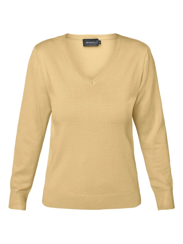 Brandtex Pullovers<Pullover Med V-hals - Sahara Sun