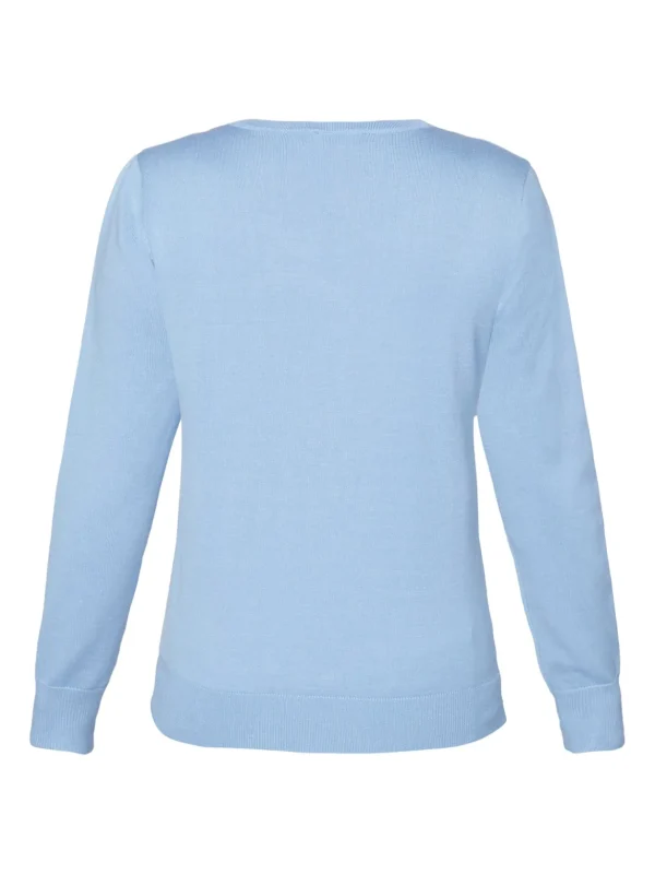 Brandtex Pullovers<Pullover Med V-hals - Serenity Blue
