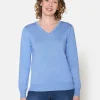 Brandtex Pullovers<Pullover Med V-hals - Sky  Blue