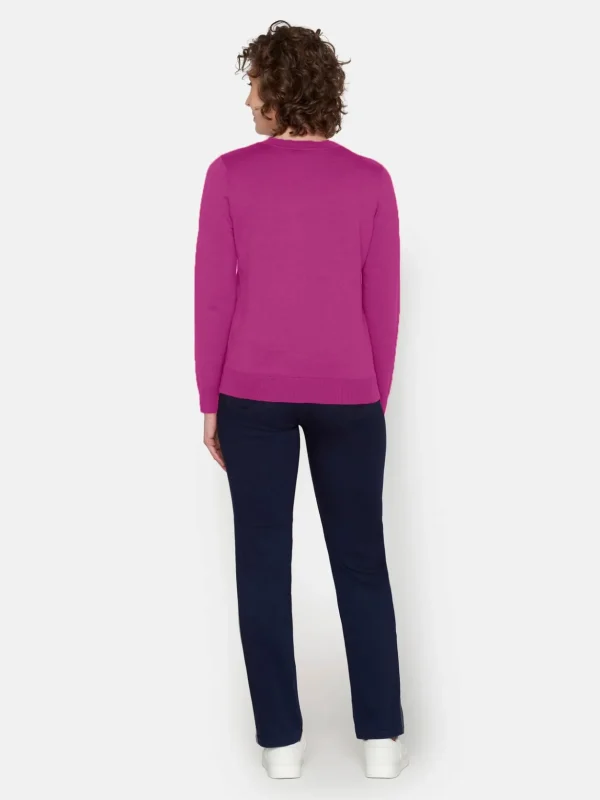 Brandtex Pullovers<Pullover O-hals - Fuchsia Pink