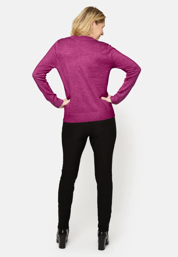 Brandtex Pullovers<Pullover O-hals - Fuchsia Red