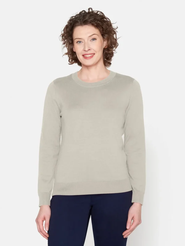 Brandtex Pullovers<Pullover O-hals - Rainy Day Melange