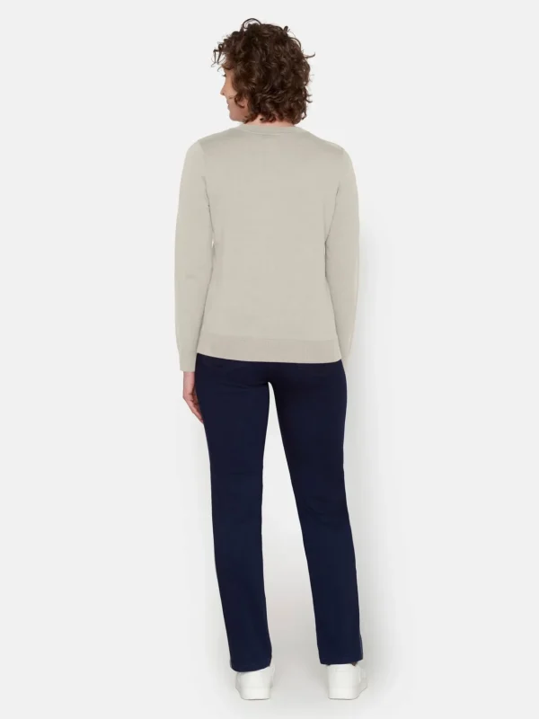 Brandtex Pullovers<Pullover O-hals - Rainy Day Melange