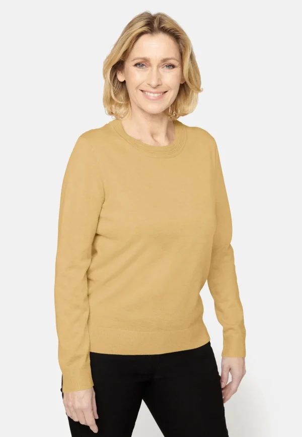 Brandtex Pullovers<Pullover O-hals - Sahara Sun