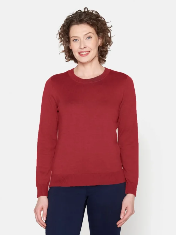 Brandtex Pullovers<Pullover O-hals - Vine Red
