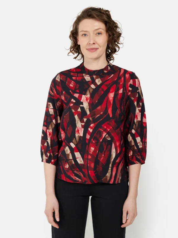 Brandtex Bluser & T-shirts<3/4 ærmet Bluse - Berry Red