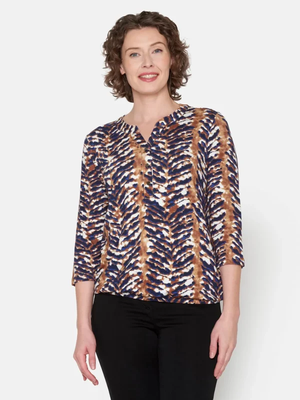 Brandtex Bluser & T-shirts<3/4 ærmet Bluse - Thrush Brown