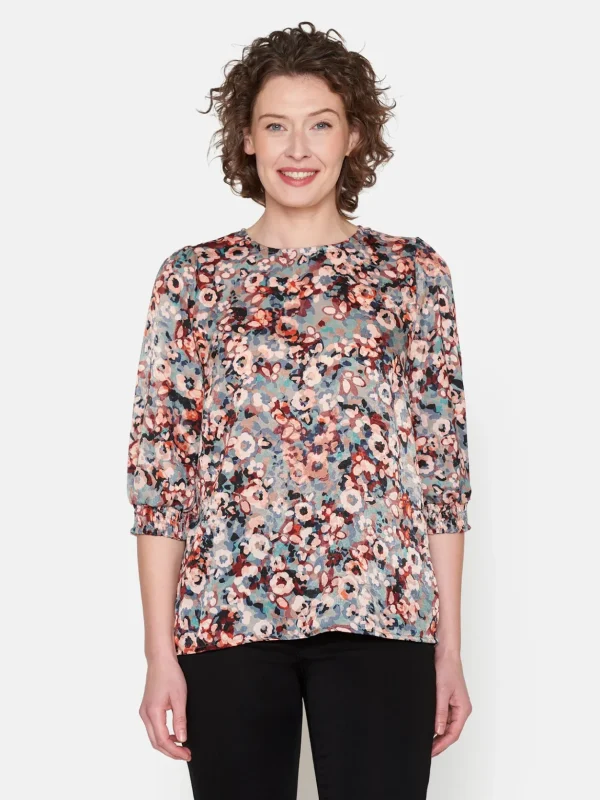 Brandtex Bluser & T-shirts<3/4 ærmet Bluse - Vine Red