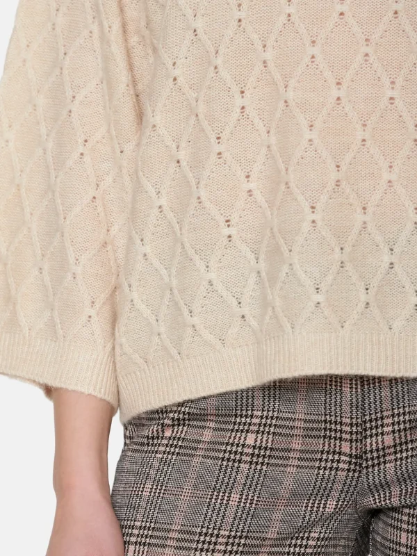 Brandtex Pullovers<3/4 ærmet Pullover - Rainy Day Melange
