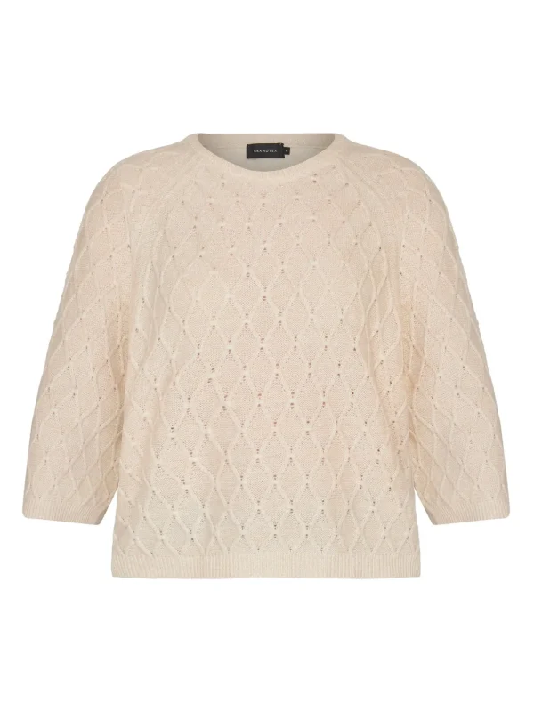 Brandtex Pullovers<3/4 ærmet Pullover - Rainy Day Melange