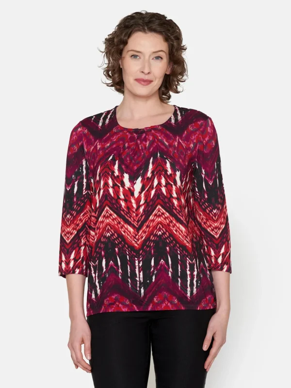 Brandtex Bluser & T-shirts<3/4 ærmet T-shirt - Fuchsia Pink