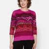 Brandtex Bluser & T-shirts<3/4 ærmet T-shirt - Fuchsia Pink