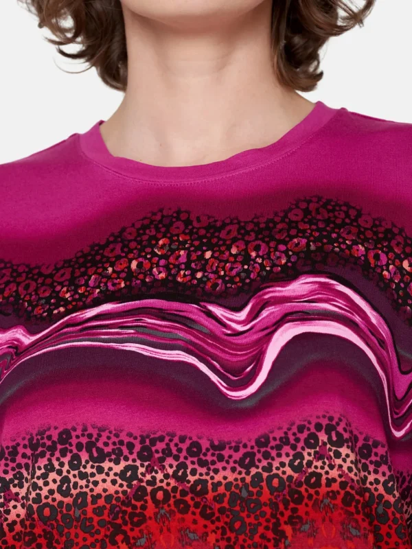 Brandtex Bluser & T-shirts<3/4 ærmet T-shirt - Fuchsia Pink