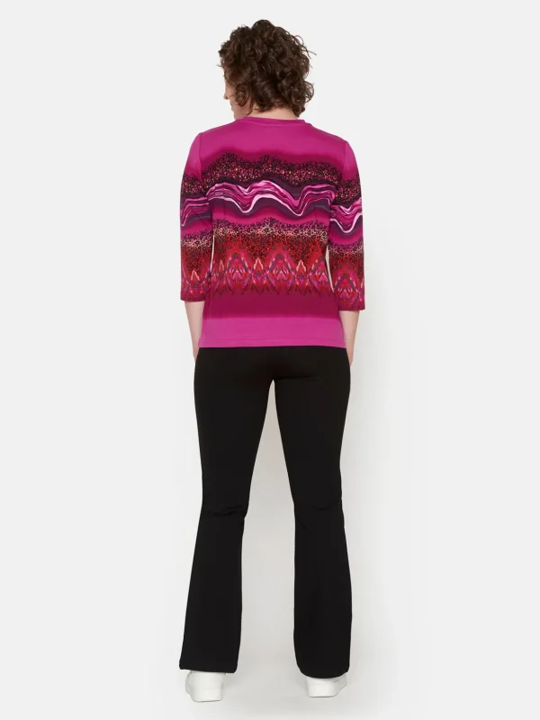 Brandtex Bluser & T-shirts<3/4 ærmet T-shirt - Fuchsia Pink