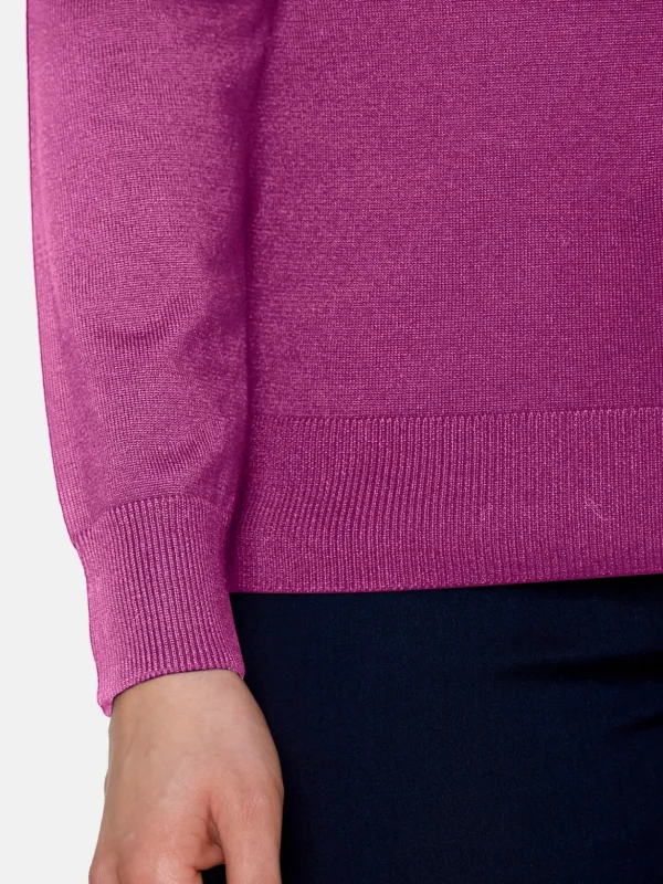 Brandtex Pullovers<Rullekrave Pullover - Fuchsia Pink