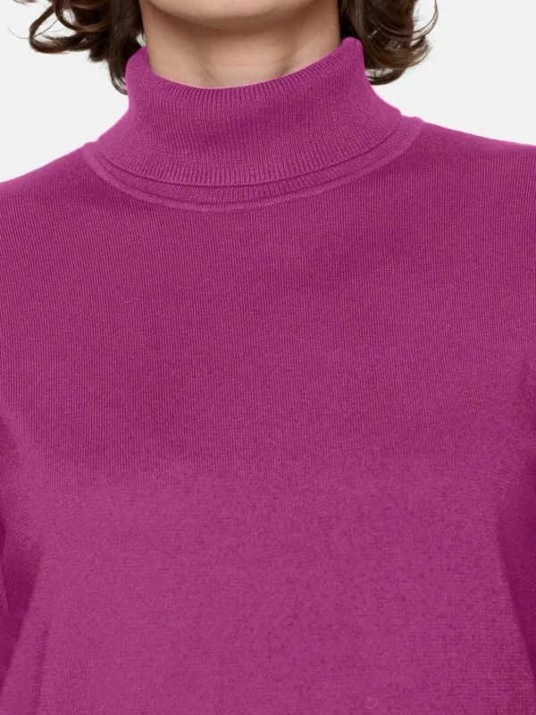 Brandtex Pullovers<Rullekrave Pullover - Fuchsia Pink