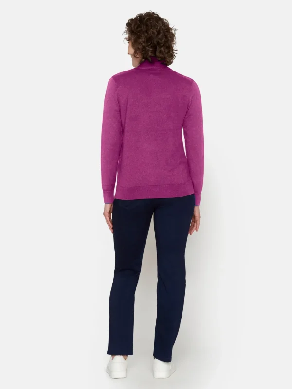 Brandtex Pullovers<Rullekrave Pullover - Fuchsia Pink